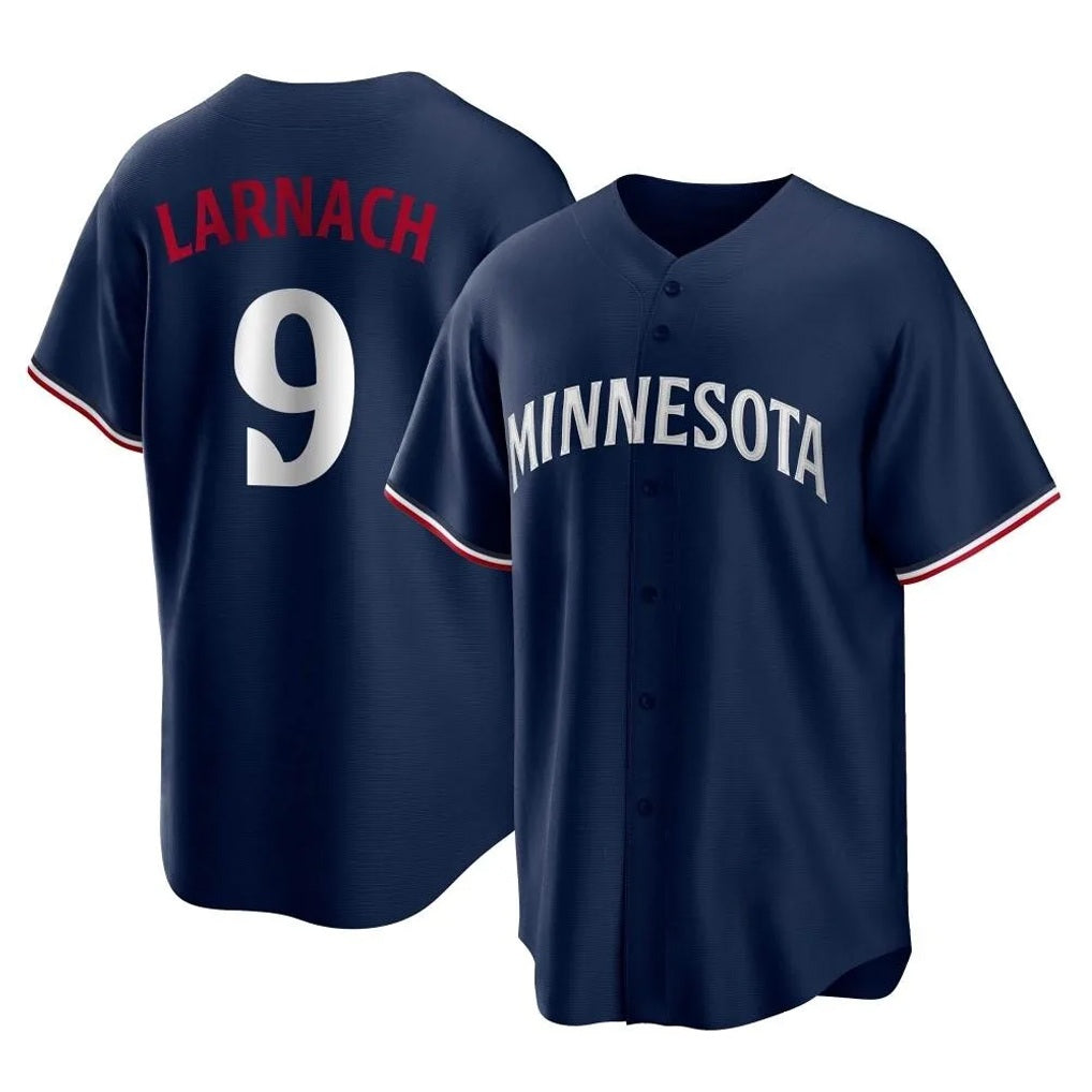 Minnesota Twins #9 Trevor Larnach Player Navy BFRAILEYReplica Alternate Home Stitched Jerseys