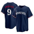 Minnesota Twins #9 Trevor Larnach Player Navy BFRAILEYReplica Alternate Home Stitched Jerseys