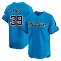 Miami Marlins #39 Eury Perez Player Blue BFRAILEY Home Limited Stitched Jerseys