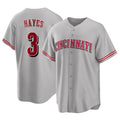 Cincinnati Reds #3 Ke'Bryan Hayes Player Gray BFRAILEY Home Game Stitched Jerseys