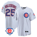Chicago Cubs #25 Moises Ballesteros Player White BFRAILEY 150th Anniversary Home Game Stitched Jerseys