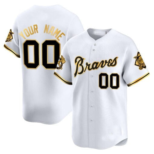 Custom Atlanta Braves Peaches n¡¯ Cream Vapor Premier Limited Jersey ¨C White BFRAILEY