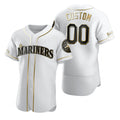 Custom Seattle Mariners White BFRAILEY Stitched Flex Base Golden Edition Jersey