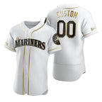 Custom Seattle Mariners White BFRAILEY Stitched Flex Base Golden Edition Jersey