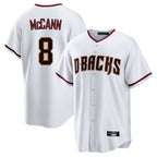 Arizona Diamondbacks #8 James McCann Player White BFRAILEY Home Game Stitched Jerseys