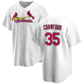 St. Louis Cardinals #35 Brandon Crawford White BFRAILEY Cool Base Stitched Jersey