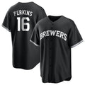 Milwaukee Brewers #16 Blake Perkins Player Black BFRAILEY Game Home Stitched Jerseys