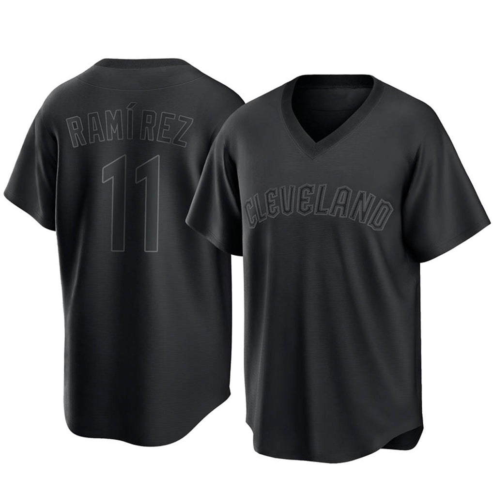 Cleveland Guardians #11 Jose Ramirez Player Black T-shirt BFRAILEY Home Game Stitched Jerseys