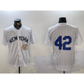 New York Yankees #42 Jackie Robinson White BFRAILEY Cool Base Stitched Jerseys