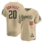 Arizona Diamondbacks #20 Luis Gonzalez Player Tan BFRAILEY City Connect Limited Home Game Stitched Jerseys