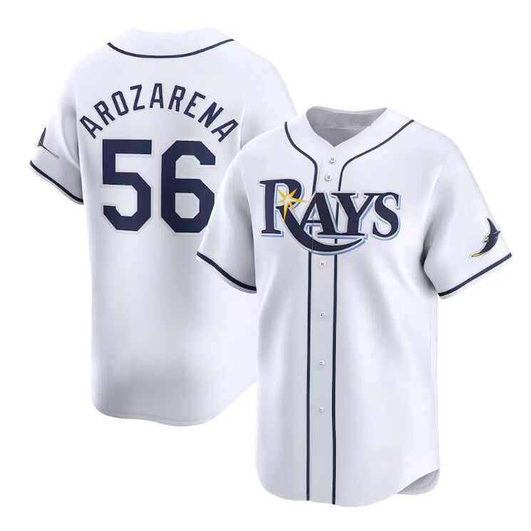 Tampa Bay Rays #56 Randy Arozarena White BFRAILEY Home Limited Stitched Jersey
