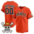 Custom San Francisco Giants x One Piece Orange BFRAILEY Vapor Premier Limited Jersey - Stitched