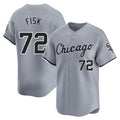 Chicago White Sox #72 Carlton Fisk Player Gray BFRAILEY Road Limited Home Stitched Jerseys