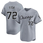 Chicago White Sox #72 Carlton Fisk Player Gray BFRAILEY Road Limited Home Stitched Jerseys