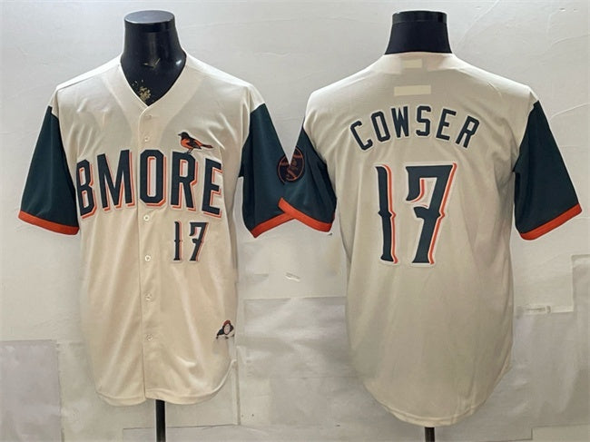 Baltimore Orioles #17 Colton Cowser Natural BFRAILEY 2026 City Connect Stadium Stitched Jersey