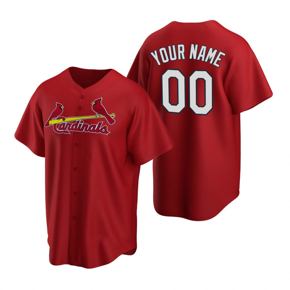 Custom St. Louis Cardinals Red BFRAILEY Stitched Cool Base Jersey