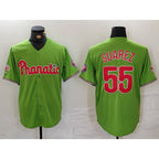 Philadelphia Phillies #55 Ranger Suarez Green BFRAILEY With Patch Stitched Cool Base Jersey