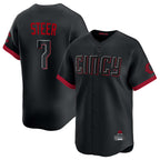 Cincinnati Reds #7 Spencer Steer Player Black BFRAILEY City Connect Home Limited Stitched Jerseys