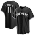 Milwaukee Brewers #11 Jackson Chourio Player Black BFRAILEY Game Home Stitched Jerseys