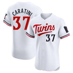 Minnesota Twins #37 Victor Caratini Player White BFRAILEYHome Limited Elite Stitched Jerseys
