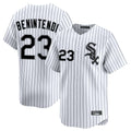 Chicago White Sox #23 Andrew Benintendi Player White BFRAILEY Stripe Limited Home Stitched Jerseys