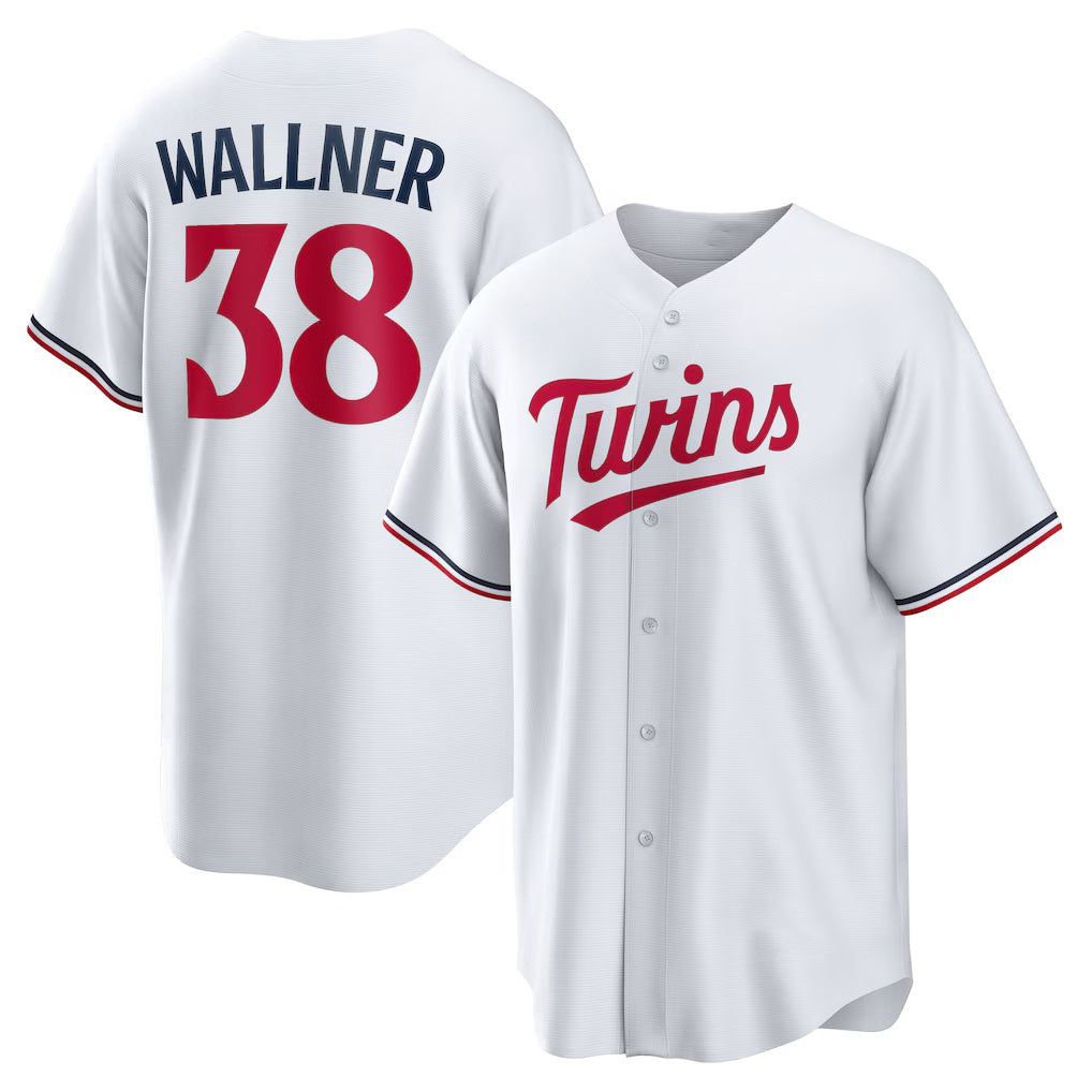 Minnesota Twins #38 Matt Wallner White BFRAILEY Home Replica Jersey