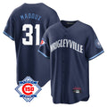 Chicago Cubs #31 Greg Maddux Player Navy BFRAILEY 150th Anniversary City Connect Home Game Stitched Jerseys