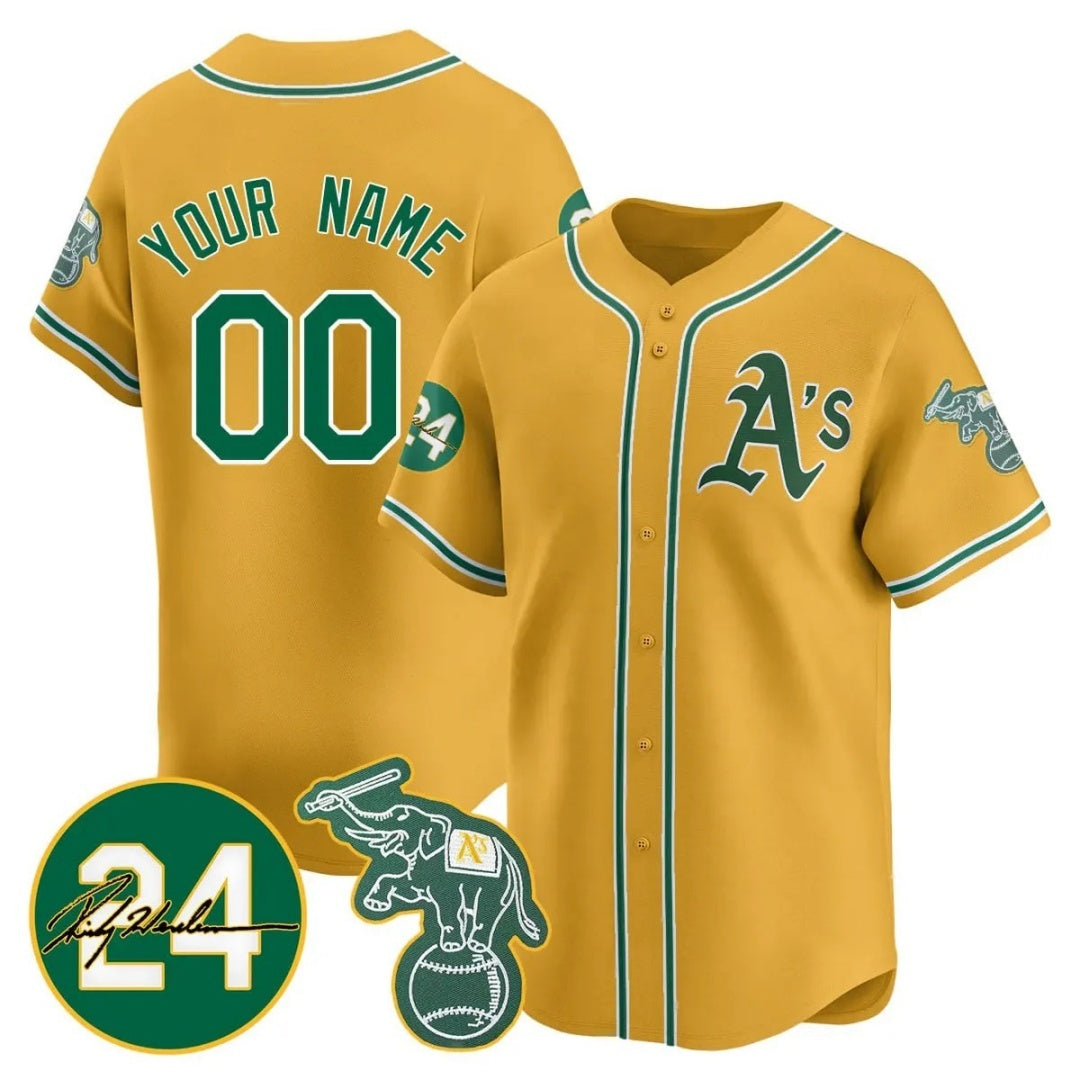 Custom Oakland Athletics Gold BFRAILEY Jersey - Personalized