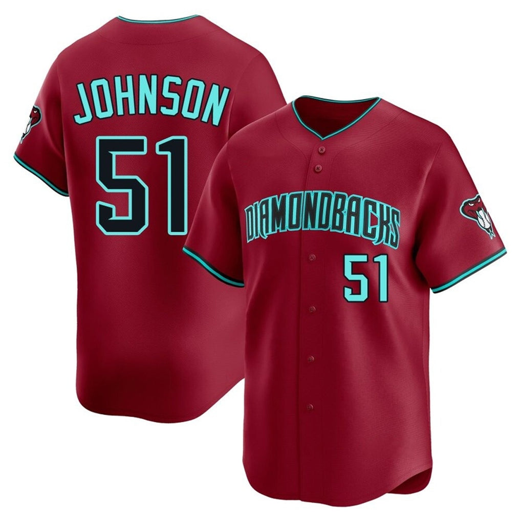 Arizona Diamondbacks #51 Randy Johnson Player Red BFRAILEY Limited Home Game Stitched Jerseys