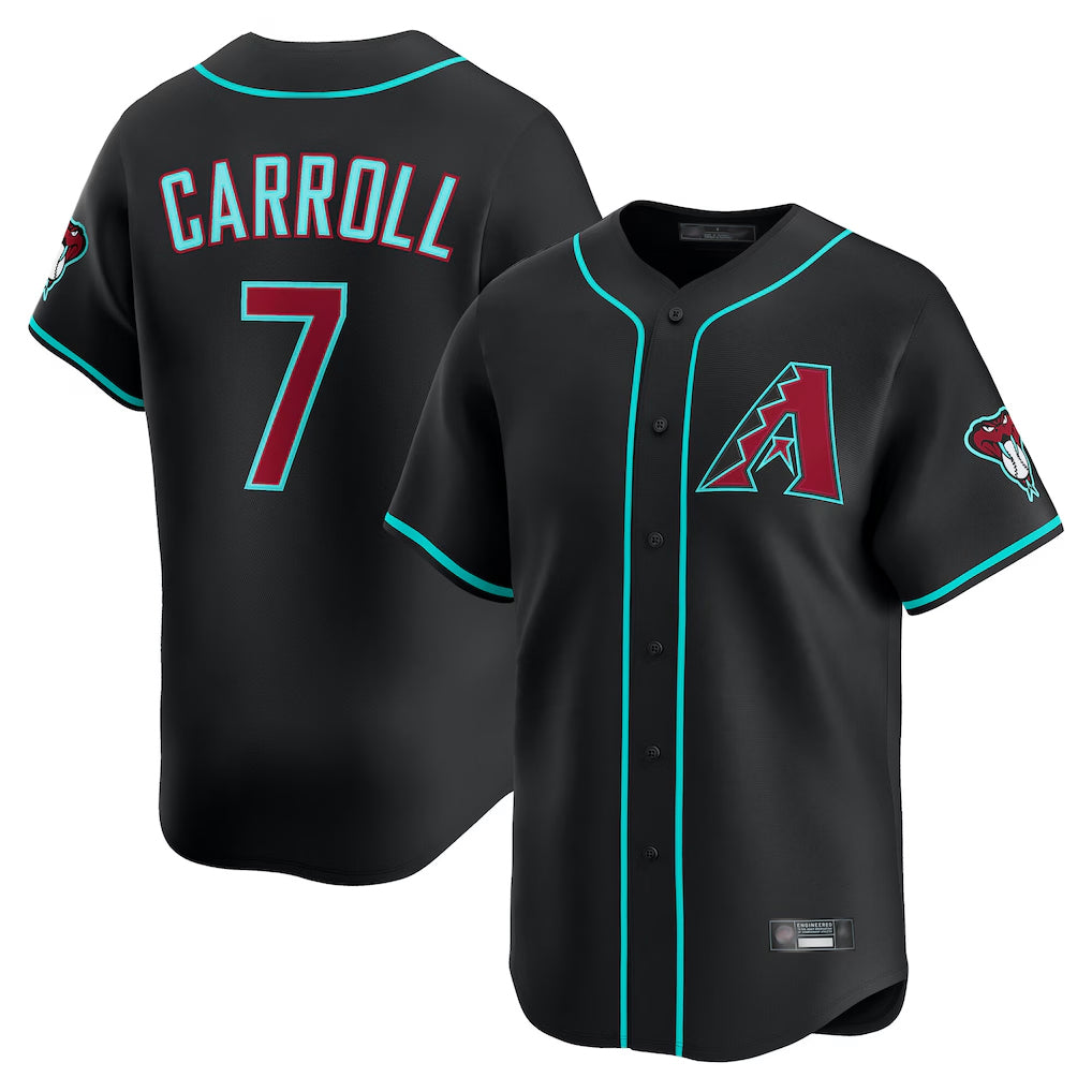 Arizona Diamondbacks #7 Corbin Carroll Player Black BFRAILEY Limited Home Game Stitched Jerseys