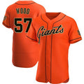 San Francisco Giants #57 Alex Wood Orange BFRAILEY Flex Base Jersey