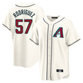 Arizona Diamondbacks #57 Eduardo Rodriguez Player Cream BFRAILEY Home Game Stitched Jerseys