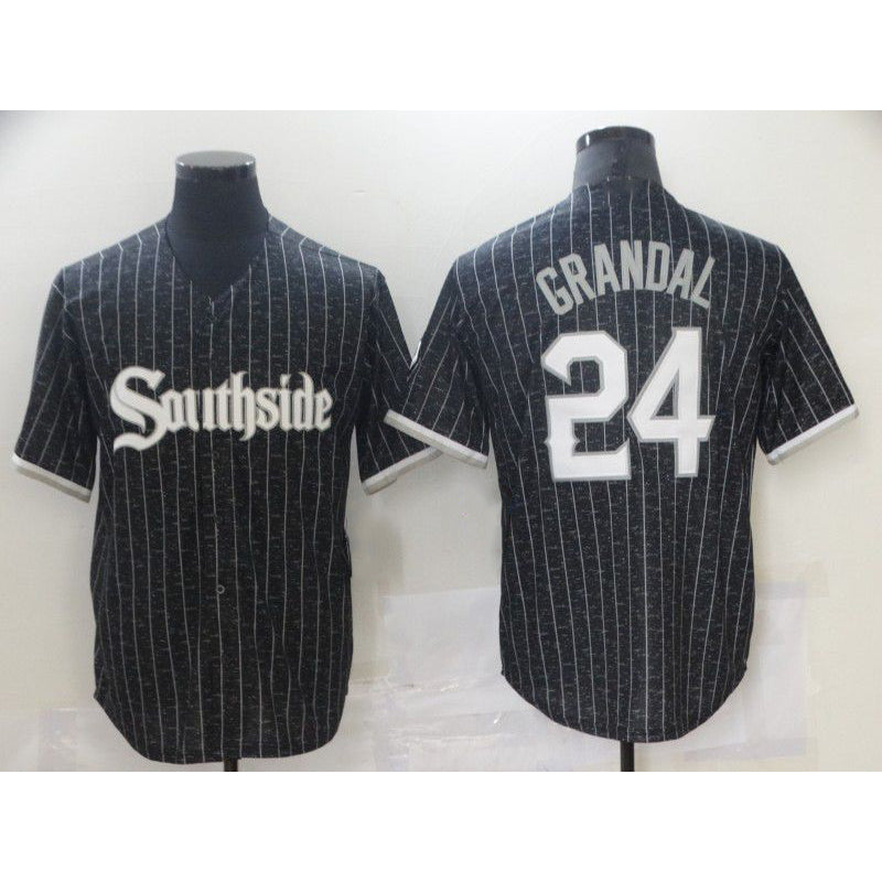 Chicago White Sox #24 Grandal City Edition Black BFRAILEY Game 2021 Jerseys