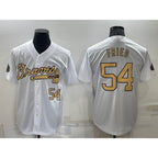 Atlanta Braves #54 Max Fried Number White BFRAILEY 2022 All Star Stitched Cool Base Jersey