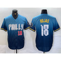 Philadelphia Phillies #18 Johan Rojas Number Blue BFRAILEY 2024 City Connect Limited Stitched Jersey