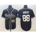 Chicago White Sox #88 Luis Robert Number Black BFRAILEY Cool Base Stitched Jersey