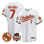 Baltimore Orioles #7 Jackson Holliday Player White BFRAILEY 30th Anniversary of 2131 Home Game Stitched Jerseys