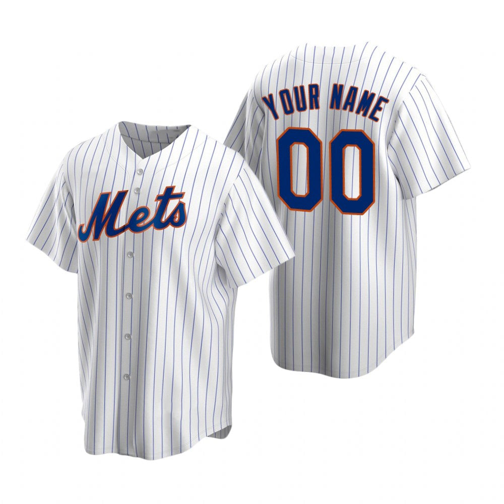 Custom New York Mets White BFRAILEY Stitched Cool Base Home Jersey