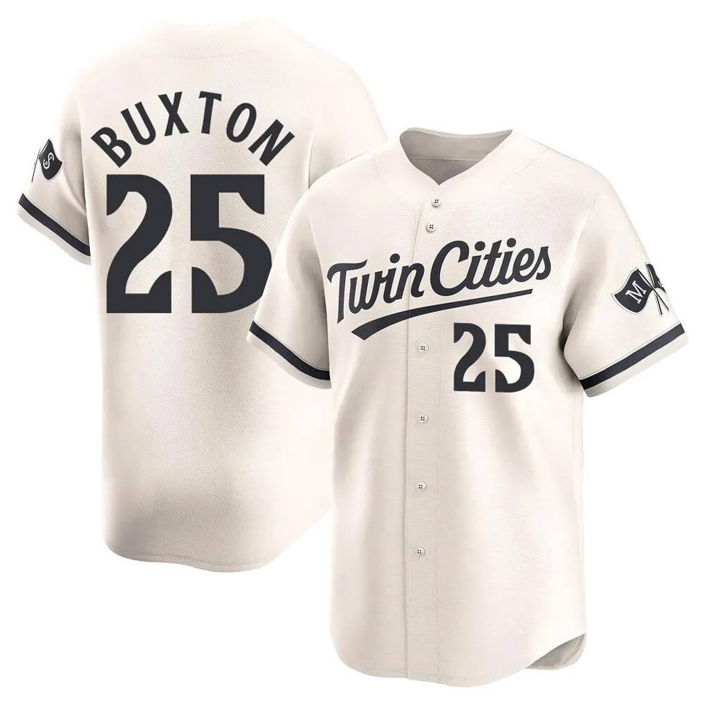 Minnesota Twins #25 Byron Buxton Player Cream BFRAILEYHome Limited Stitched Jerseys