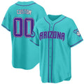 Custom Arizona Diamondbacks 2024 Teal Purple Jersey ¨C All Stitched-Teal BFRAILEY