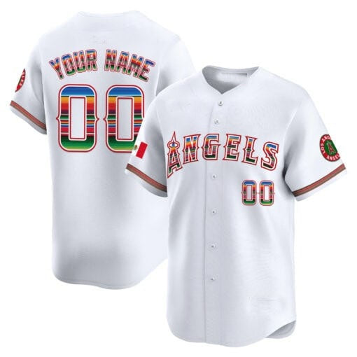 Custom Los Angeles Angels Mexico Vapor Premier Limited Jersey ¨C All Stitched-White BFRAILEY