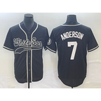 Chicago White Sox #7 Tim Anderson Black BFRAILEY Cool Base Stitched Jersey