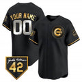 Custom Chicago Cubs 2024 Jackie Robinson Patch Vapor Premier Limited Jersey V2 ¨C All Stitched-Black BFRAILEY
