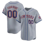 Cutsom New York Mets Active Player 2024 Gray BFRAILEY Away Limited Stitched Jersey
