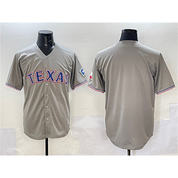 Texas Rangers Blank Gray BFRAILEY With Patch Cool Base Stitched Jersey