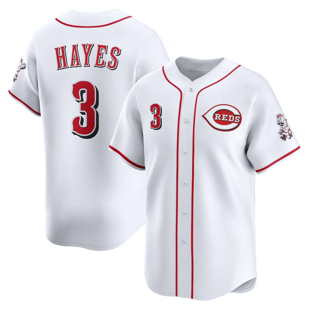 Cincinnati Reds #3 Ke'Bryan Hayes White BFRAILEY Home Limited Player Jersey
