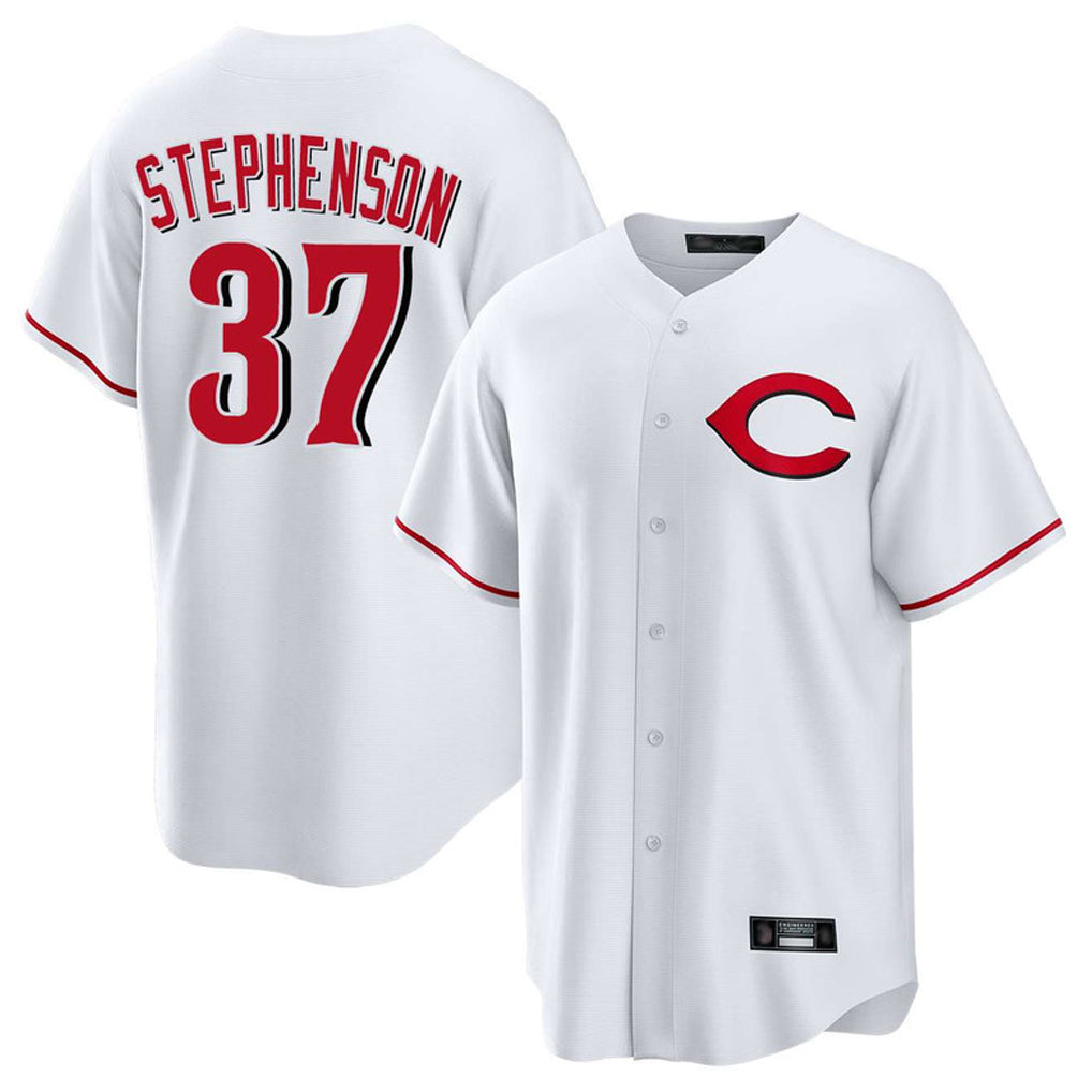 Cincinnati Reds #37 Tyler Stephenson Player White BFRAILEY Home Game Stitched Jerseys