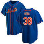 New York Mets #38 Tylor Megill Royal BFRAILEY Cool Base Stitched Jersey