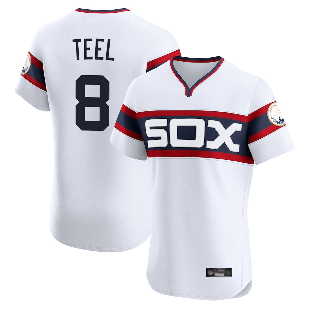Chicago White Sox #8 Kyle Teel Player White BFRAILEY T-shirt Limited Elite Home Stitched Jerseys