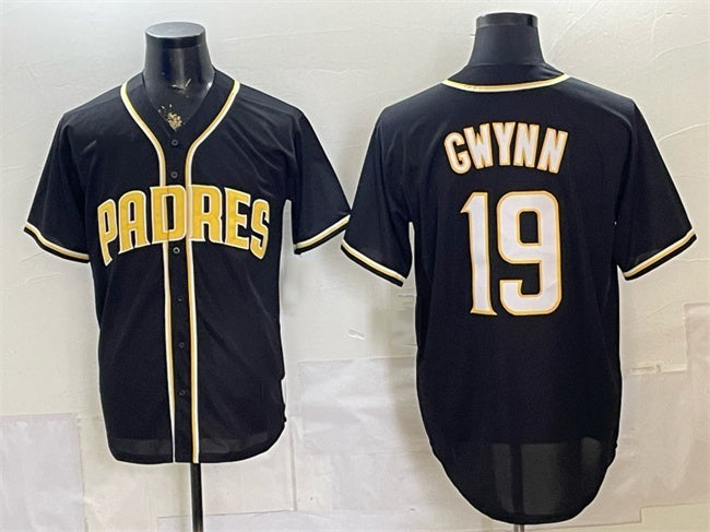 San Diego Padres #19 Tony Gwynn 2026 Fashion Replica Black BFRAILEY Out Stitched Jersey